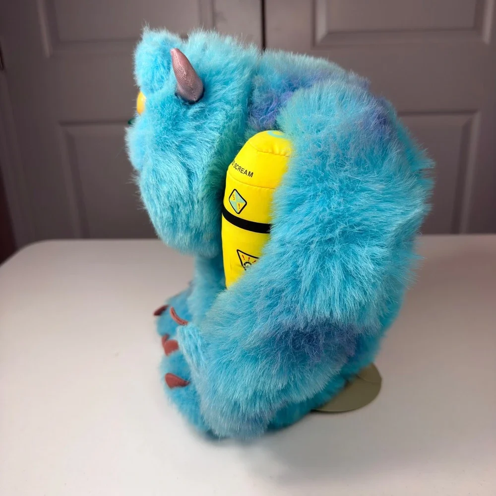 Vintage 2001 Hasbro Monsters Inc Sulley Plush with Scream Canister 13